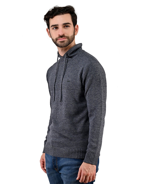 Suéter con Capucha para hombre, marca LEE en color Gris Jaspeado.